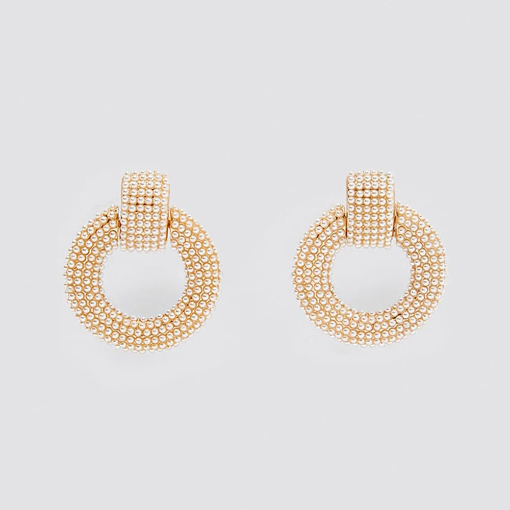 Trendy Glass Crystal Flower Za Earrings for Women Fashion Simple Statement Elegant Dangle Wedding Party Birthday Gifts | Украшения и