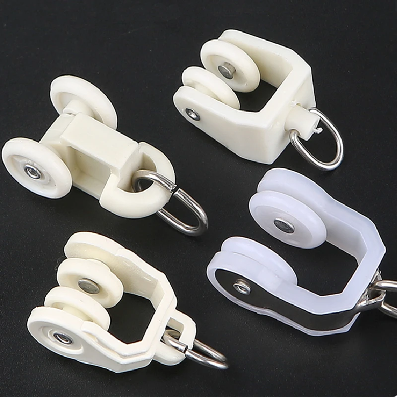 Литой пластиковый ролик для штор прямой изогнутый рельсовый скользящий шкив