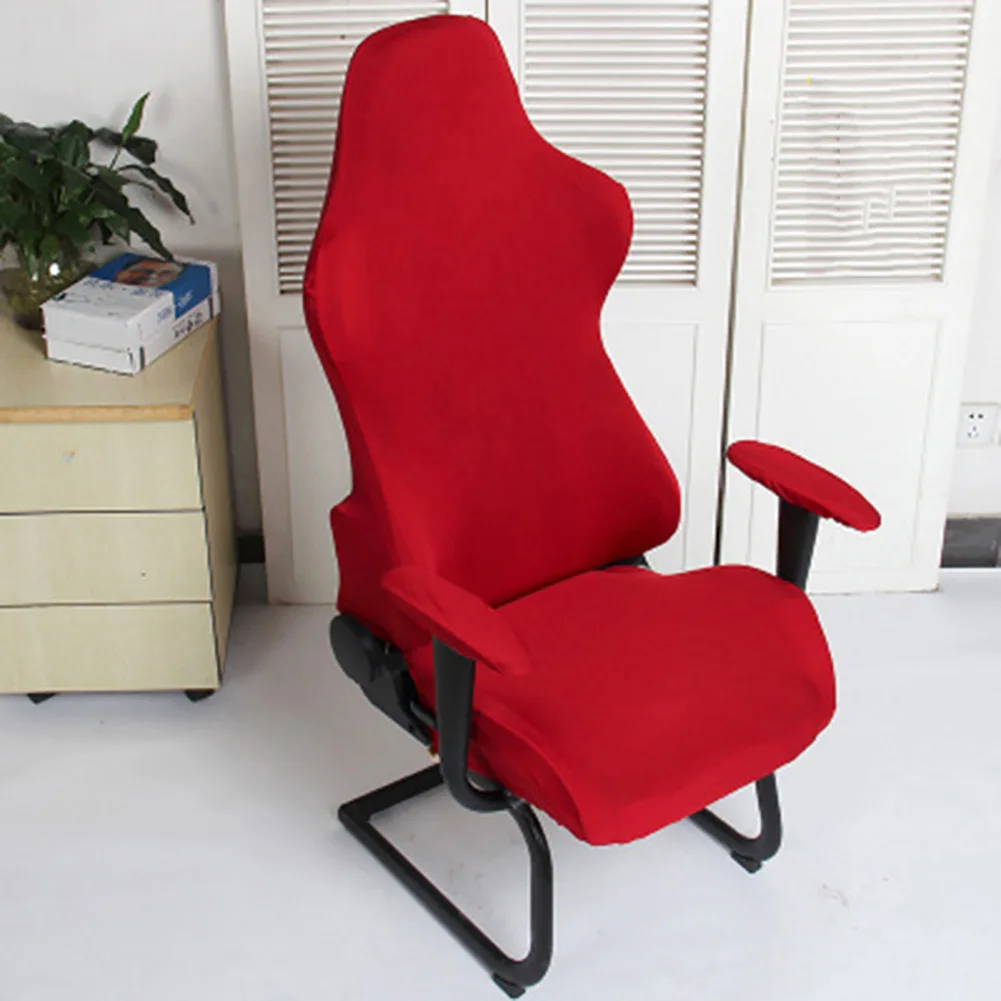 Wine Red Спандекс моющиеся игровые декоративные чехлы для стульев Эластичный Мягкий съемный протектор кресла современный полиэстер компьютерные сиденья - Цвет: Wine Red