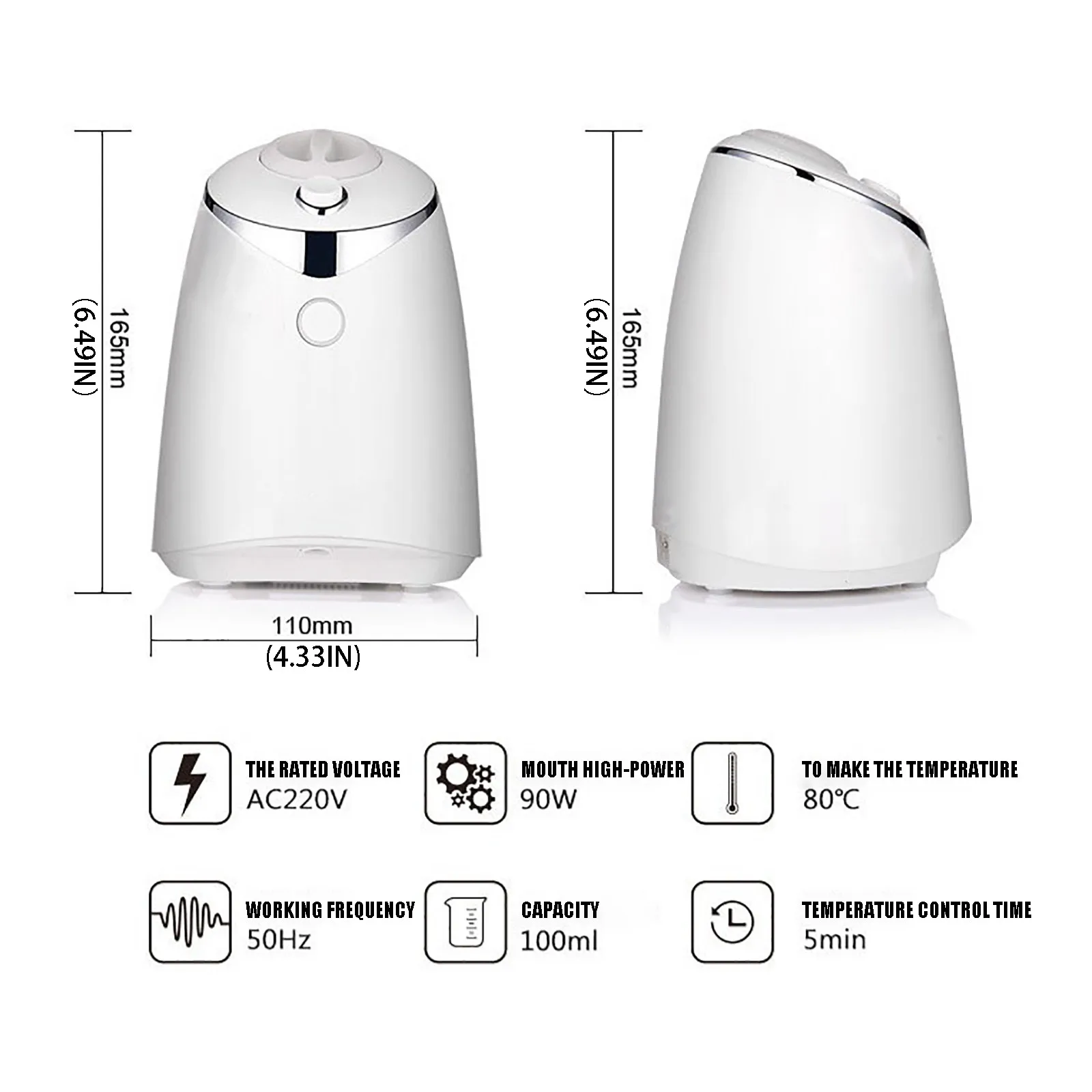 

40# Face Mask Maker Machine Facial Treatment Diy Automatic Fruit Natural Vegetable Collagen Home Use Beauty Spa Care Eng Voice