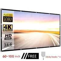 projector screen 60100 inch 169 hd foldable portable projection movies screen for home theater outdoor indoor
