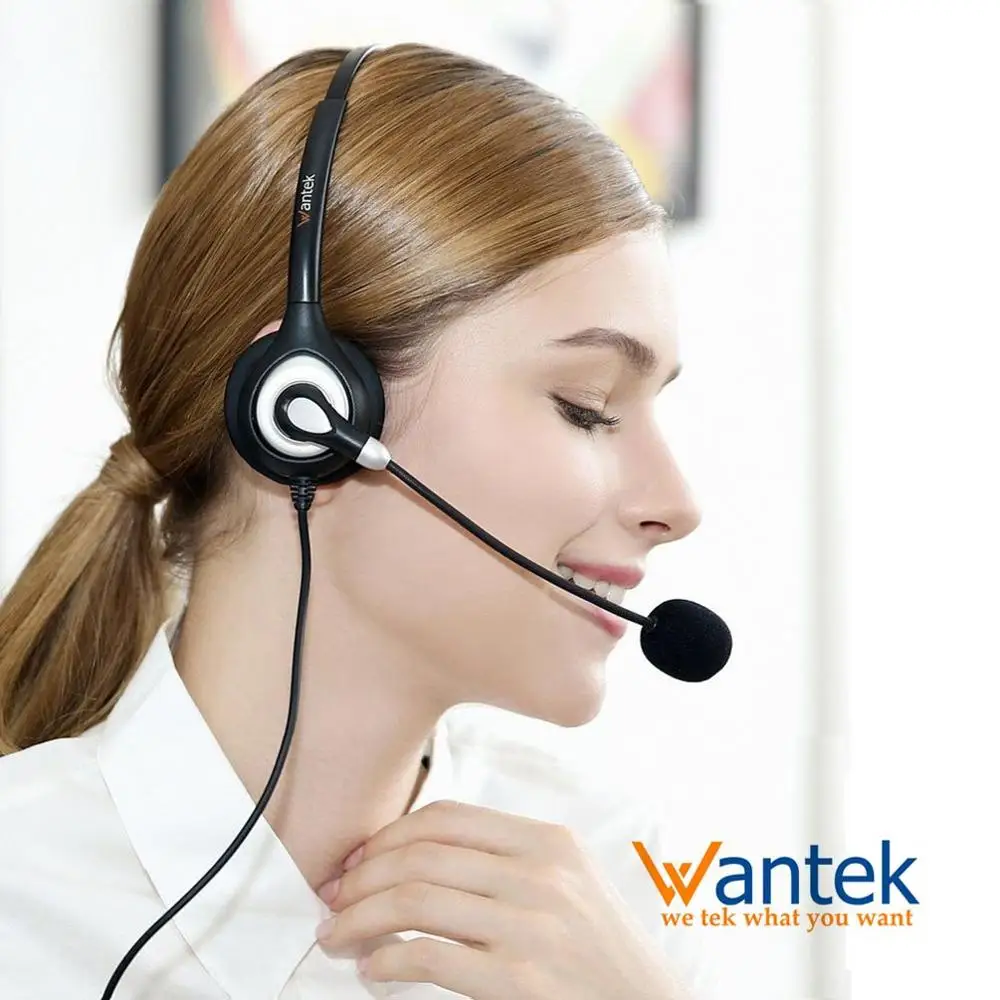 Wantek UC600 моно USB гарнитура Lighhtweight компьютерная с микрофоном и встроенным