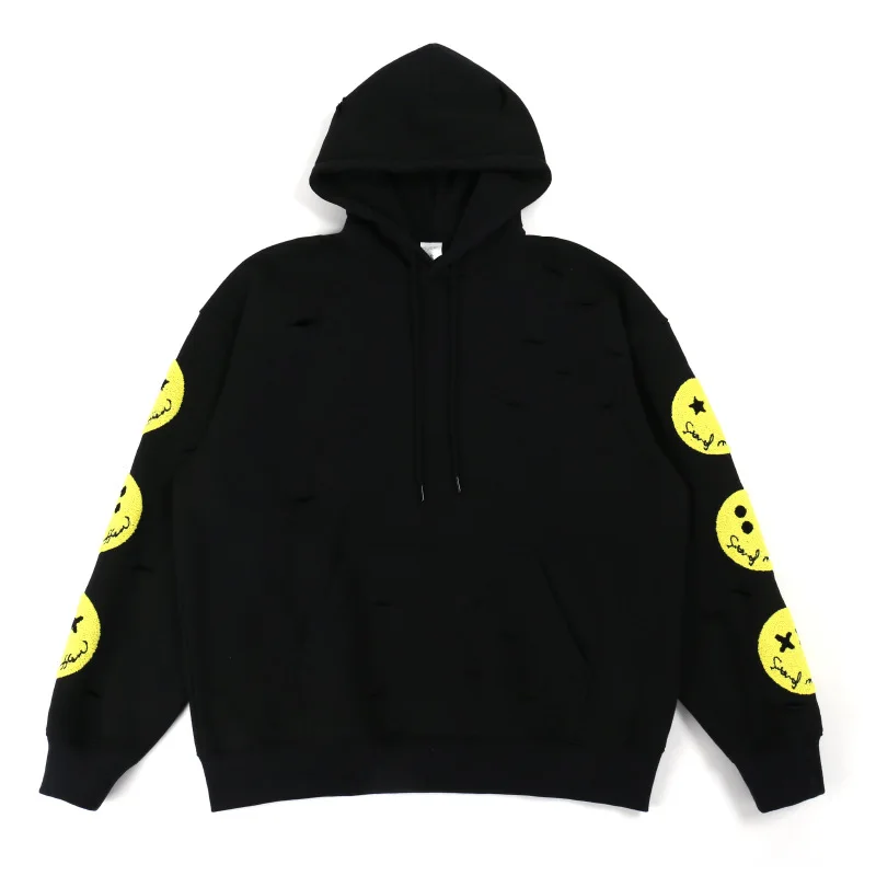 

Fgss clothing | qiudongchao Plush Slouchy Hooded Sweater men's loose sleeve trend hole jacket