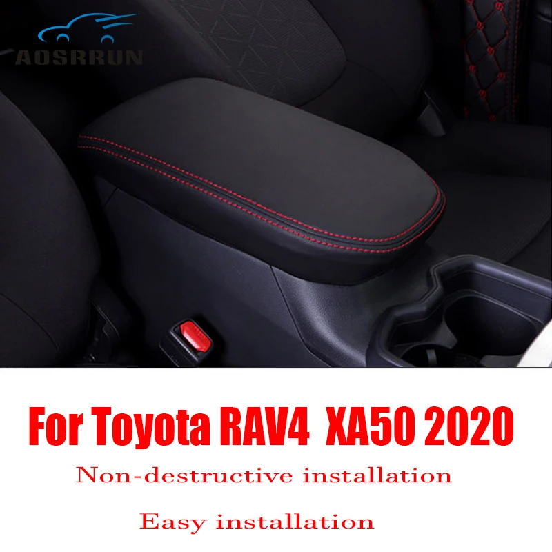 

For Toyota RAV4 RAV 4 XA50 2019 2020 Interior Mouldings Car Accessories Central armrest cover protective case