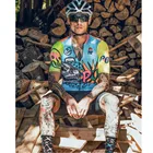 Мужской велосипедный костюм Slopline из Джерси, быстросохнущая дышащая Спортивная одежда для велоспорта на открытом воздухе, комбинезон с 9D гелевыми подушечками (два)