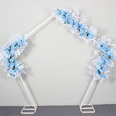 B1 With flowers Свадебный Железный художественный искусственный цветок Арка Дверь дом отель Добро пожаловать украшение filower дверь реквизит для свадебной фотосъемки украшения - Цвет: B1 With flowers