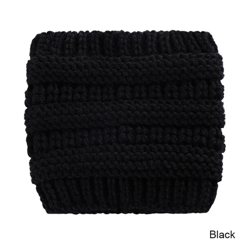 

2020 New Ponytail Beanie Women Stretch Knitted Crochet Beanies Winter Hats For Women Hats Cap Warm Lady Messy Bun