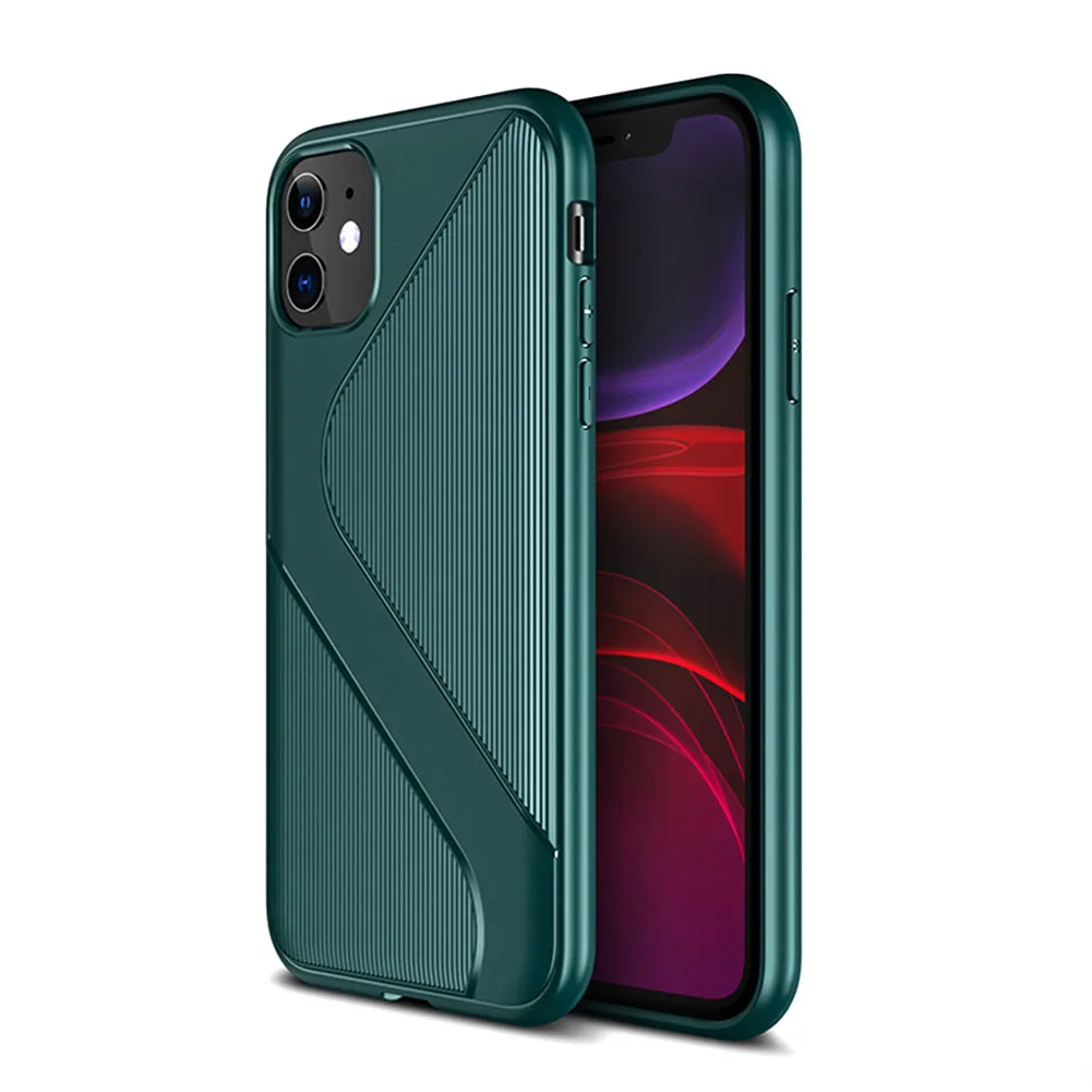 Силиконовый чехол в полоску для iPhone 11 Pro MAX X XR XS ультра тонкий Противоскользящий