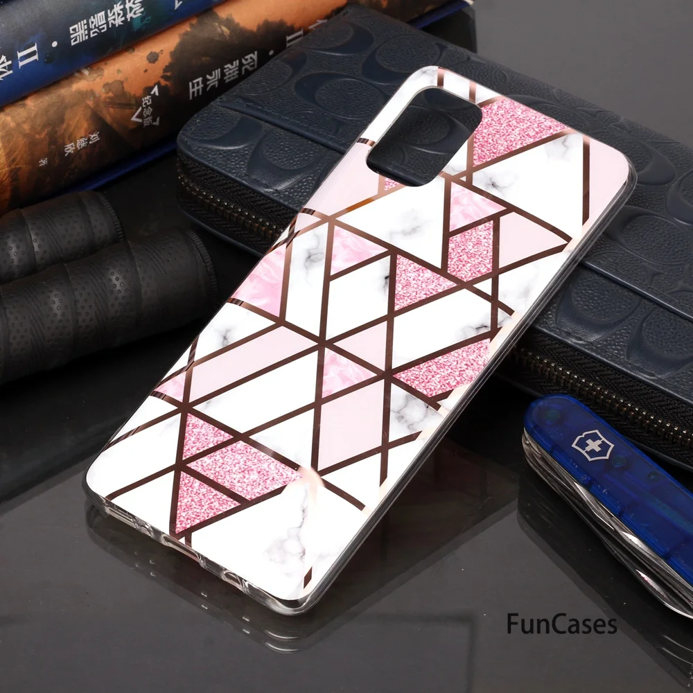 Пластиковые чехлы для брони Samsung A71 Алмазный полуобернутый Чехол Мягкий