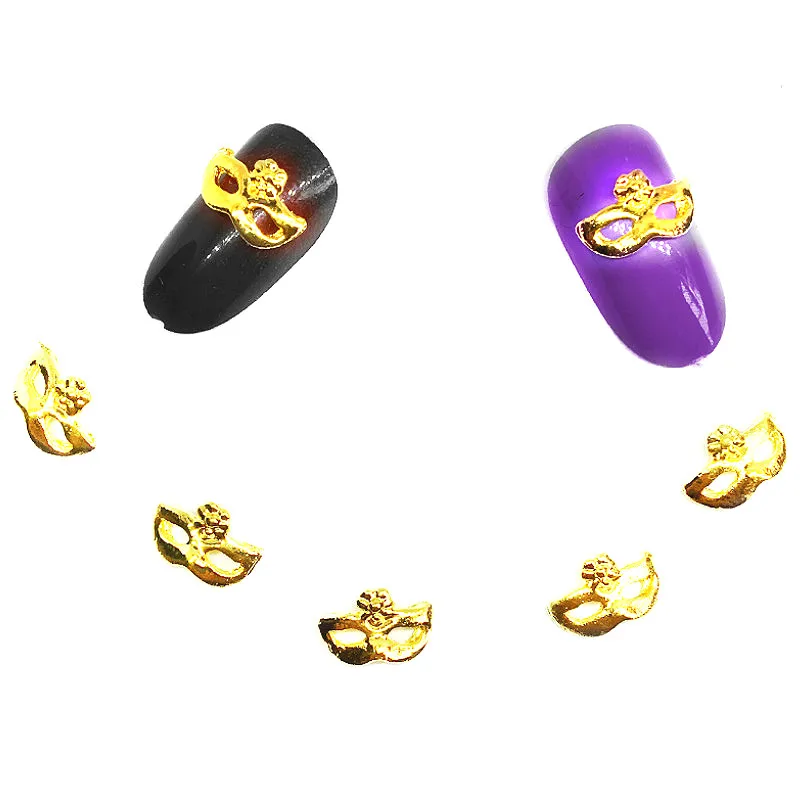 20 шт. маска 3D металлические украшения для ногтей Kawaii Bling Nailart принадлежности