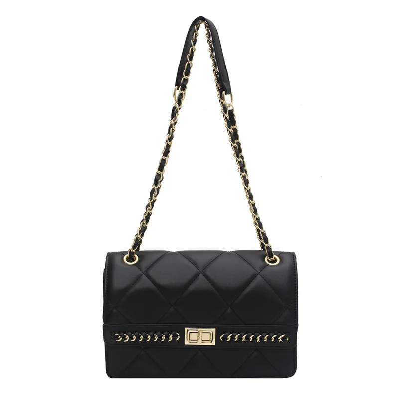 

Lattice Square Crossbody bag 2021 New High-quality PU Leather Women's Designer Handbag High capacity Shoulder Messenger Bag