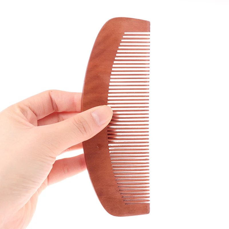 5 размеров натуральный расческа из персикового дерева закрыть зубы