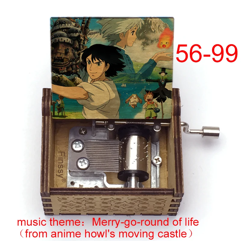 Newest Design Anime Howls Moving Castle Music Theme Merry Go Round of Life Howl Sophie Box Girls Toy New Year Gift | Дом и сад