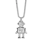 Винтажные креативные строительные блоки робота кулон ожерелье для мужчин хип-хоп панк Модные крутые мужские ювелирные изделия