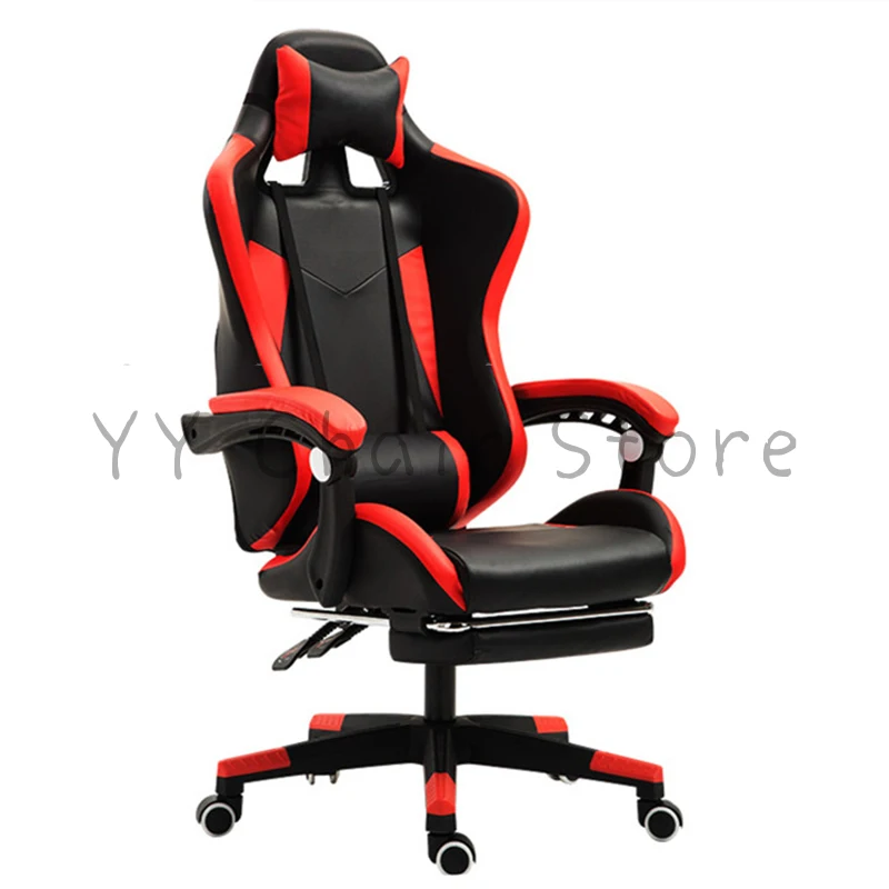 

High Quality Poltrona Esports Office Silla Gamer Chair Ergonomics Synthetic Leather Wheel Massage With Footrest Home Furniture