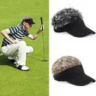 Искусственные волосы для мужчин, крутая Кепка для гольфа, уличная бейсбольная кепка, модный Забавный парик, головной убор, дышащая повседневная Кепка для папы
