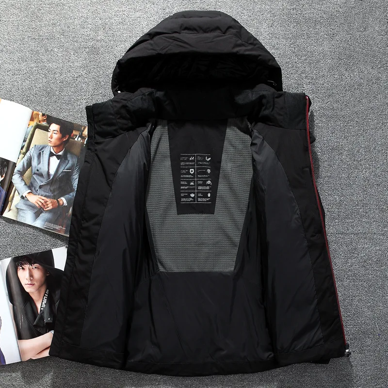 

Top 2020 Quality Winter Duck Down Jacket Men Fur Collar Jacket Men Thick Warm Mens White Duck Down Coat