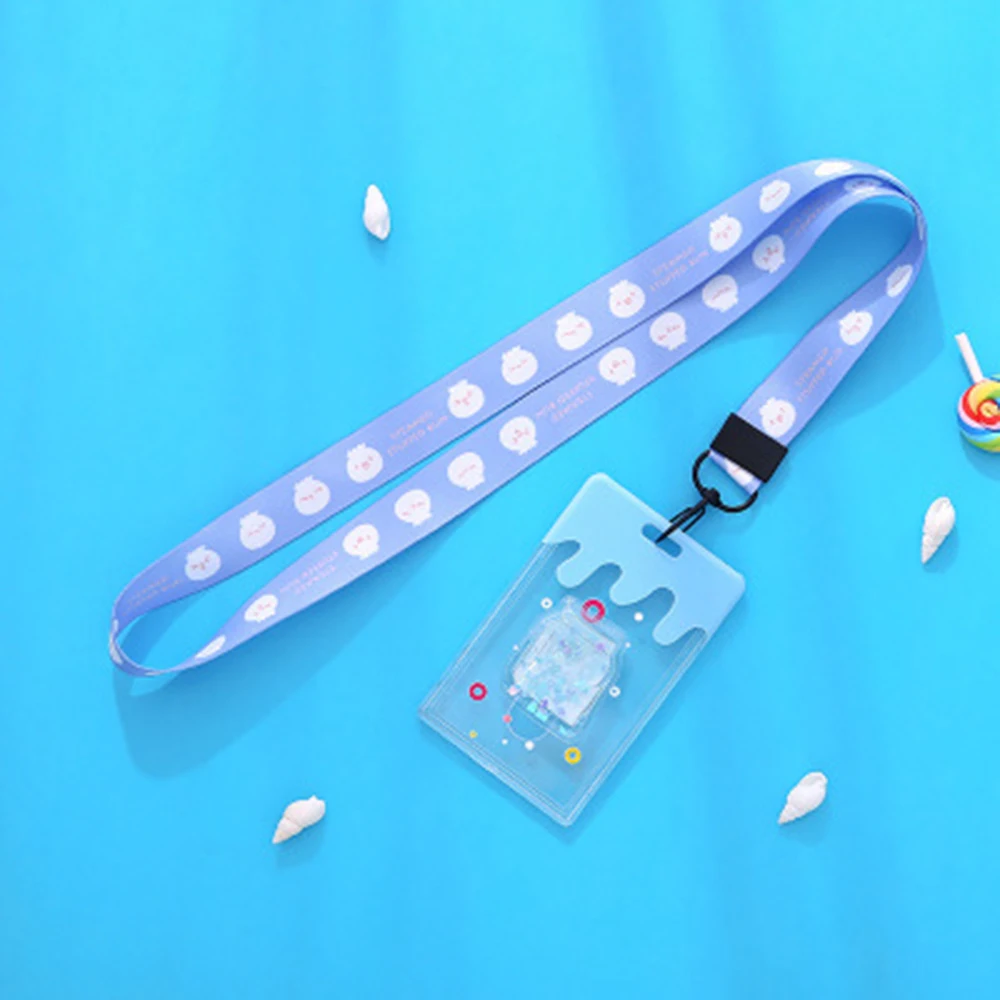 

1pc Transparent Id Badge Case Clear Card Holder With Lanyard Students Bank Credit Card Holders Id Badge Holders Accessories