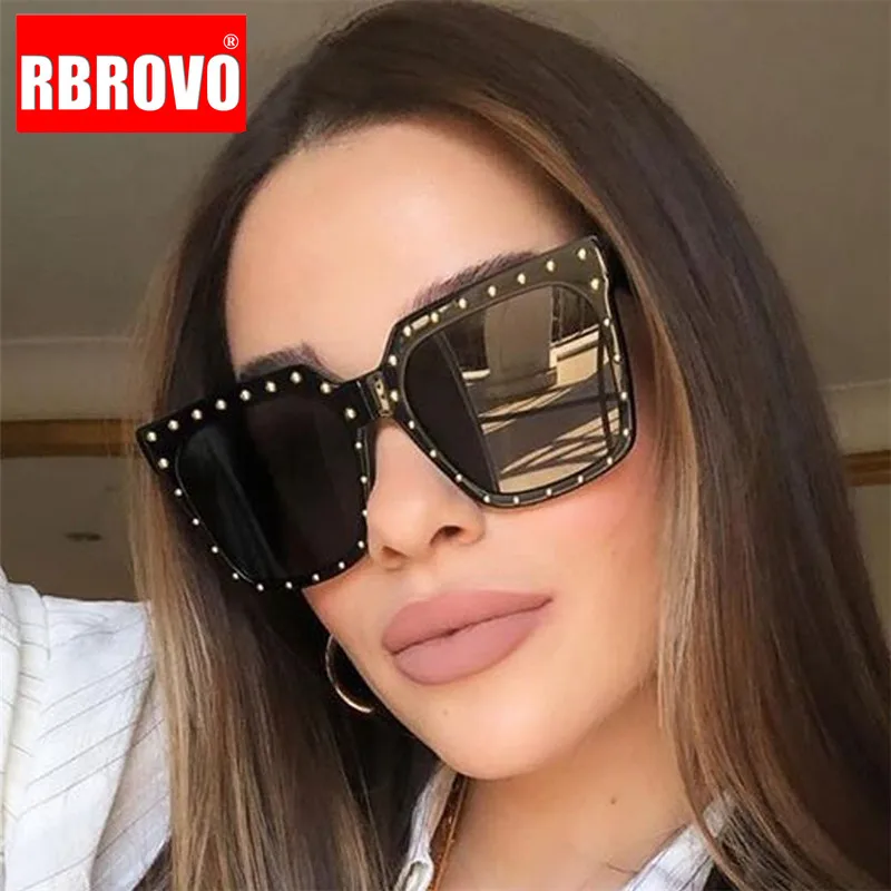 2021 классические солнцезащитные очки RBROVO в большой оправе женские уличные для