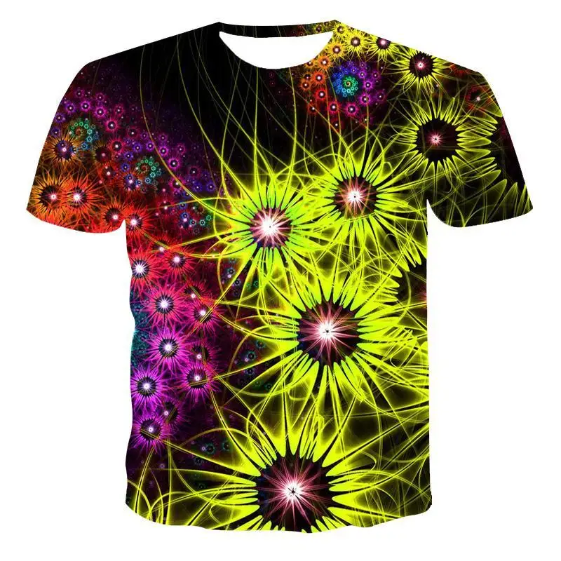 

2020 New Men 'S 3d Printed Quick -Drying Summer Shirt T -Shirt Bright And Bright Colors Men 'S T-Shirt Large Size Short -Sleeved