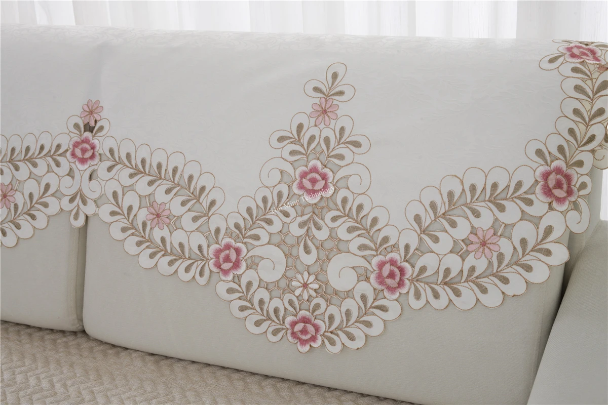 Пасторальная вышитая скатерть ткань простая современная кружевная круглая для