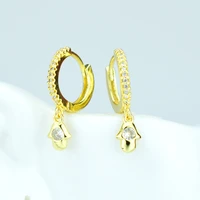 hamsa earrings fashion jewelry ladies vintage earrings zircon ring shaped jewelry simple jewelry gifts