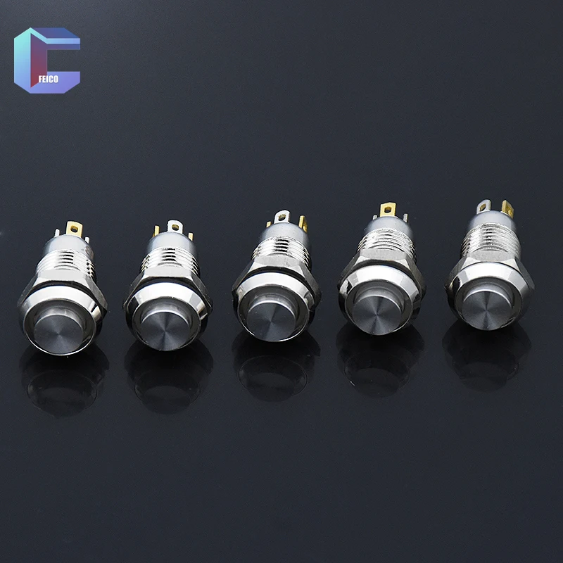 Водонепроницаемый металлический кнопочный переключатель с кольцом и