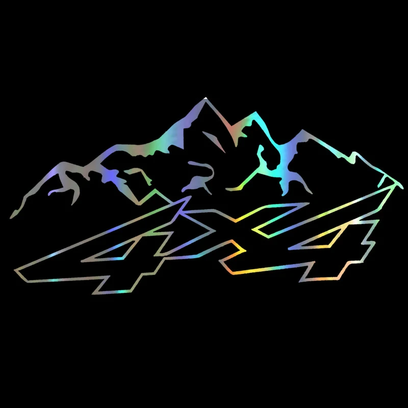 

Car Sticker Vinyl 16.6cmX8.3cm 4X4 Mountain Offroad Fashion Decal Funny Sticker on Car Reflective Laser Sticker 3D Car