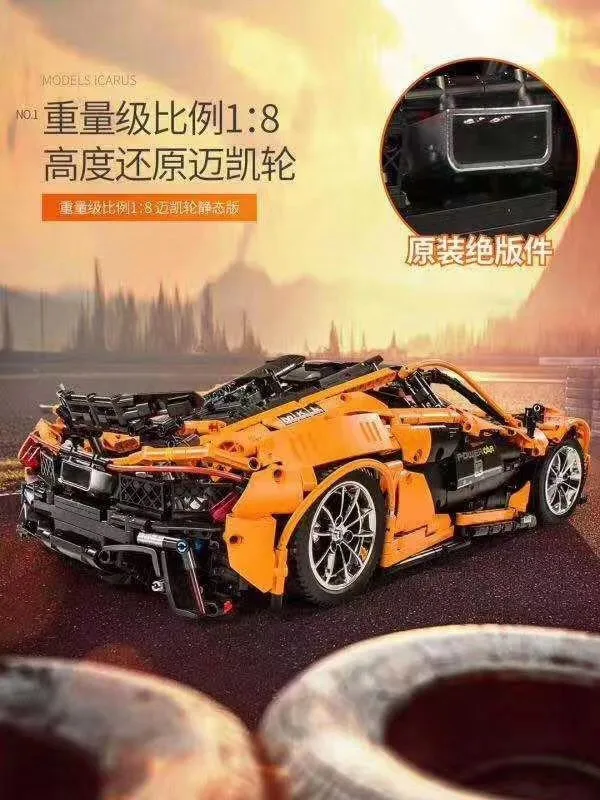 13090 пресс-формы King MOC Technic серии моделей Супер гоночный автомобиль 1:8 Модель Строительный блок кирпичи игрушки подарок для детей