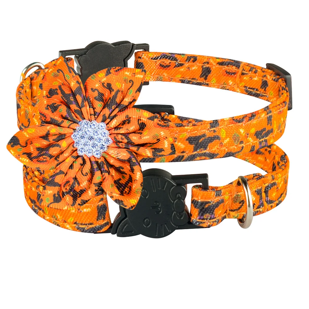 Рождественский ошейник для кошек товары Хэллоуина призраков регулируемый