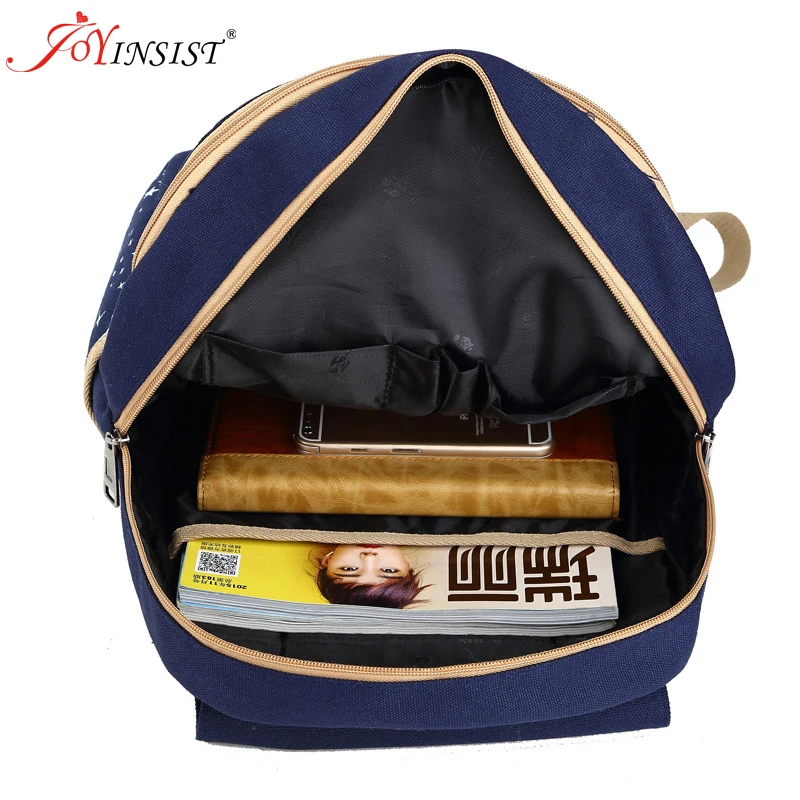 Студенческий рюкзак женская сумка с принтом Холщовый Рюкзак милый повседневный