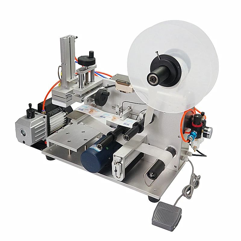 Полуавтоматическая пневматическая плоская этикетировочная машина устройство