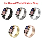 Сменный металлический браслет 2021 для Huawei Fit, ремешок из нержавеющей стали для наручных часов, ремешок для Huawei Watch Fit, аксессуары для часов
