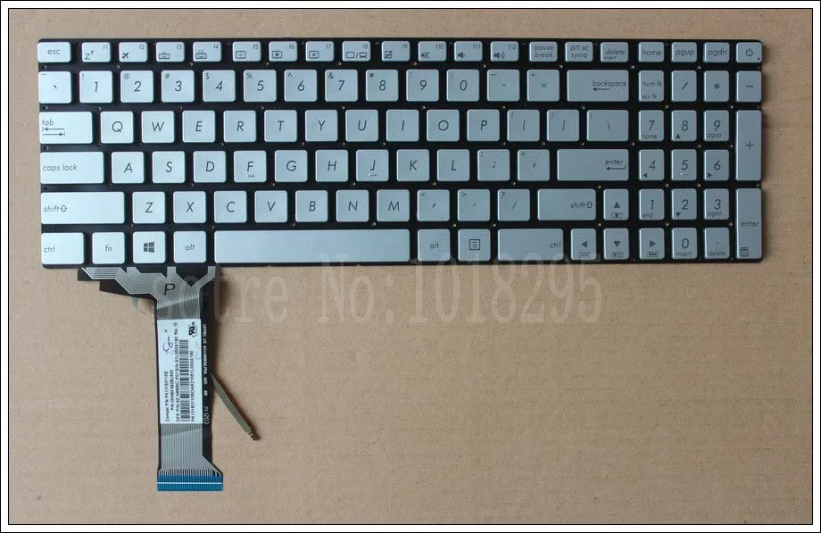 

New for ASUS N751 N751J N751JK N751JX backlit Laptop keyboard US layout Silver