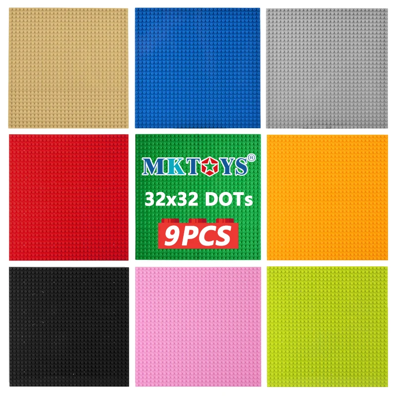 MKTOYS классические строительные блоки базовые пластины 9 шт. для конструктора 32*32