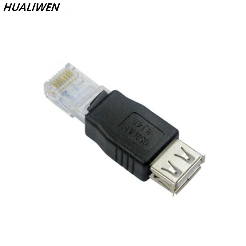 Network Interface RJ45 to USB female adapter network cable crystal connector | Электроника