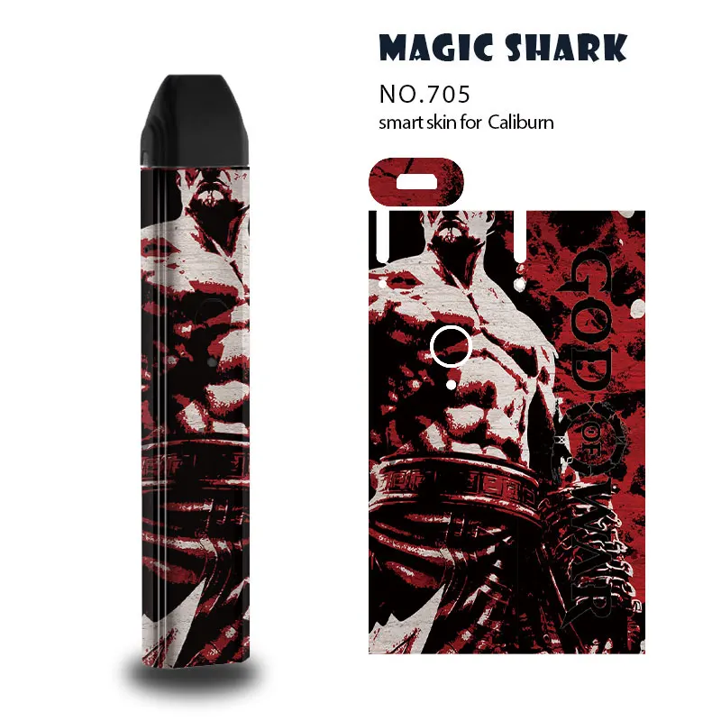 Magic Shark God of War череп Джокер Final Fantasy ПВХ чехол для Caliburn кожи наклейка Uwell
