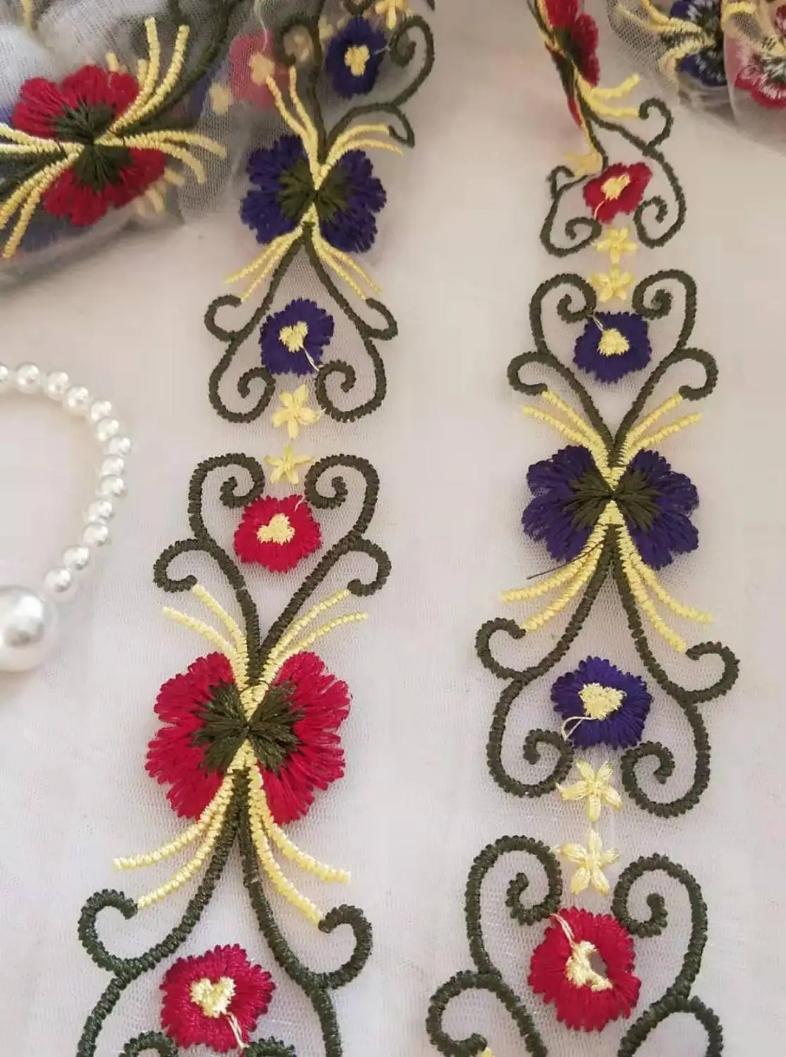 Сказочная вышитая кружевная лента цветочное хлопковое кружево для постельных