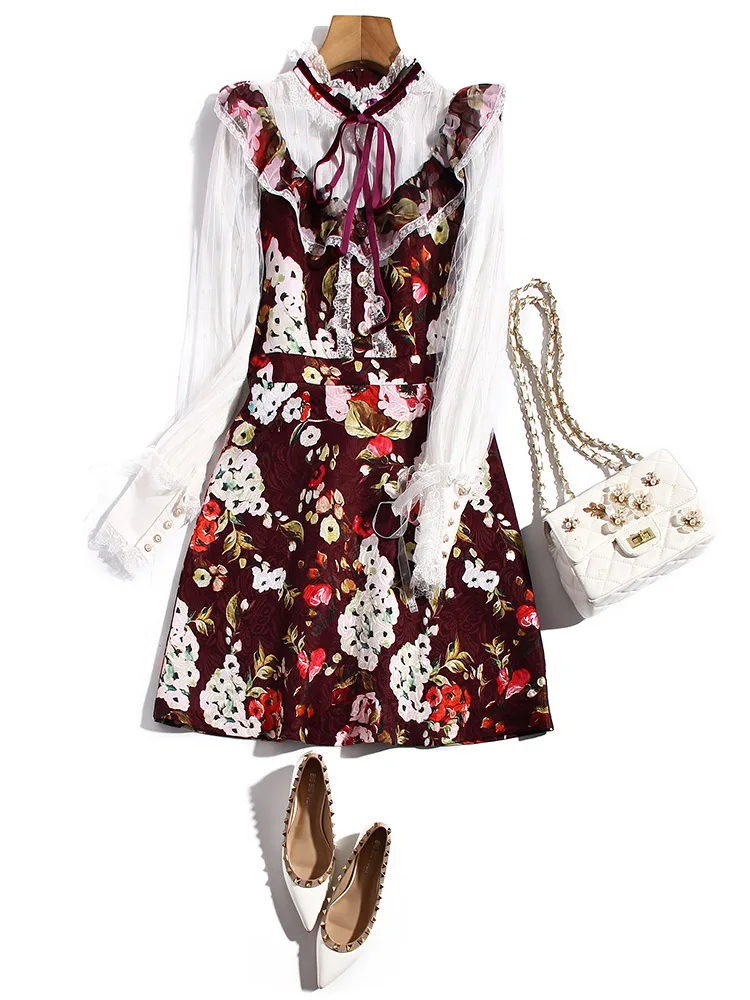 

High quality YK1226 New Fashion Women 2021 spring Luxury famous Brand European Design party style Dress