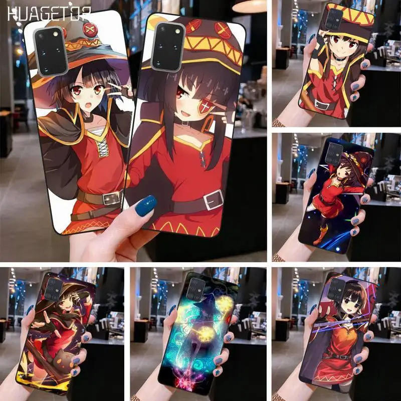 HUAGETOP KonoSuba Megumin Kono мягкий черный чехол для телефона Samsung S20 plus Ultra S6 S7 edge S8 S9 S10 5G lite