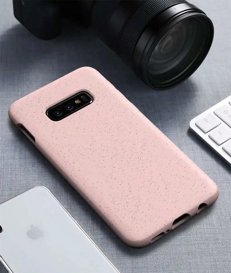 

Eco Friendly Compostable Wheat Straw Fiber Phone Case Wholesale 10pcs/model/color For Iphone 11 XR XS Max 6 7 8 Plus