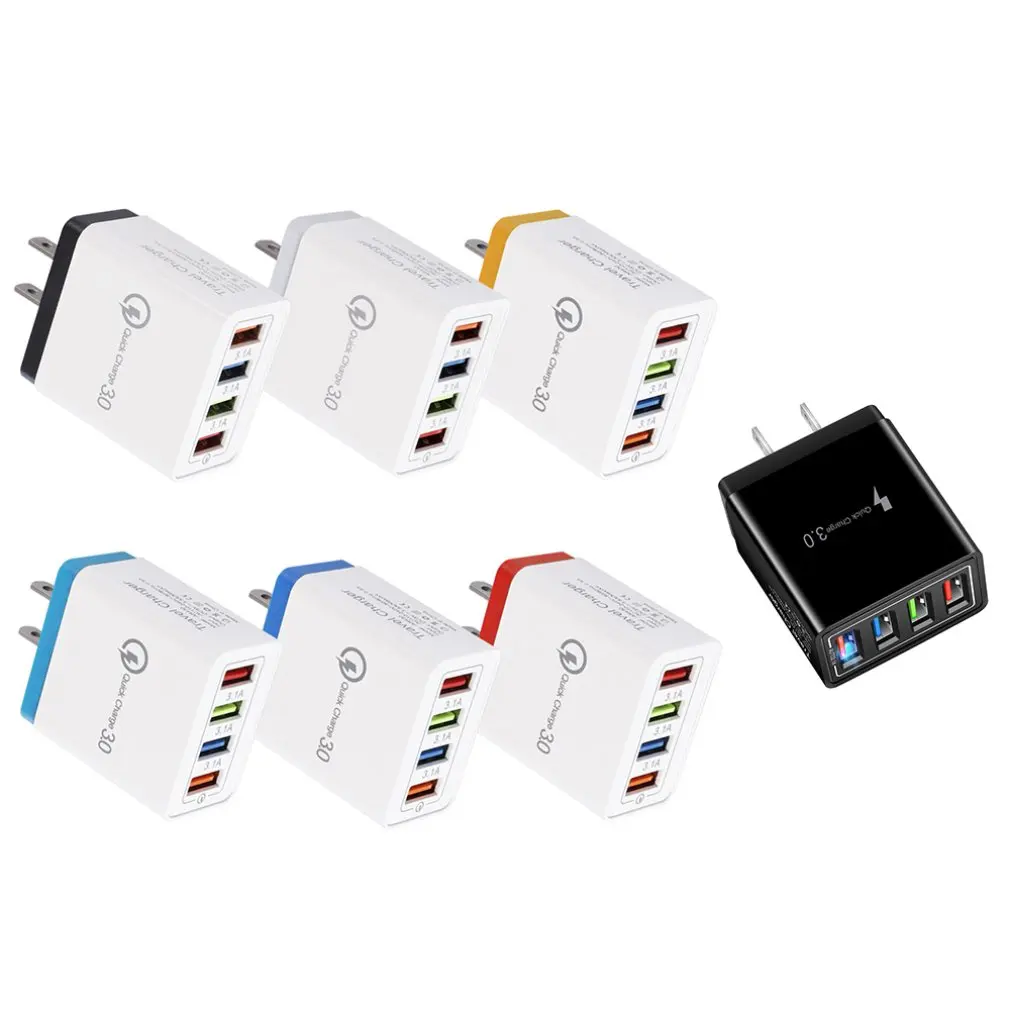 Адаптер питания с 4 USB портами для телефонов iPhone Android|Зарядные устройства| |