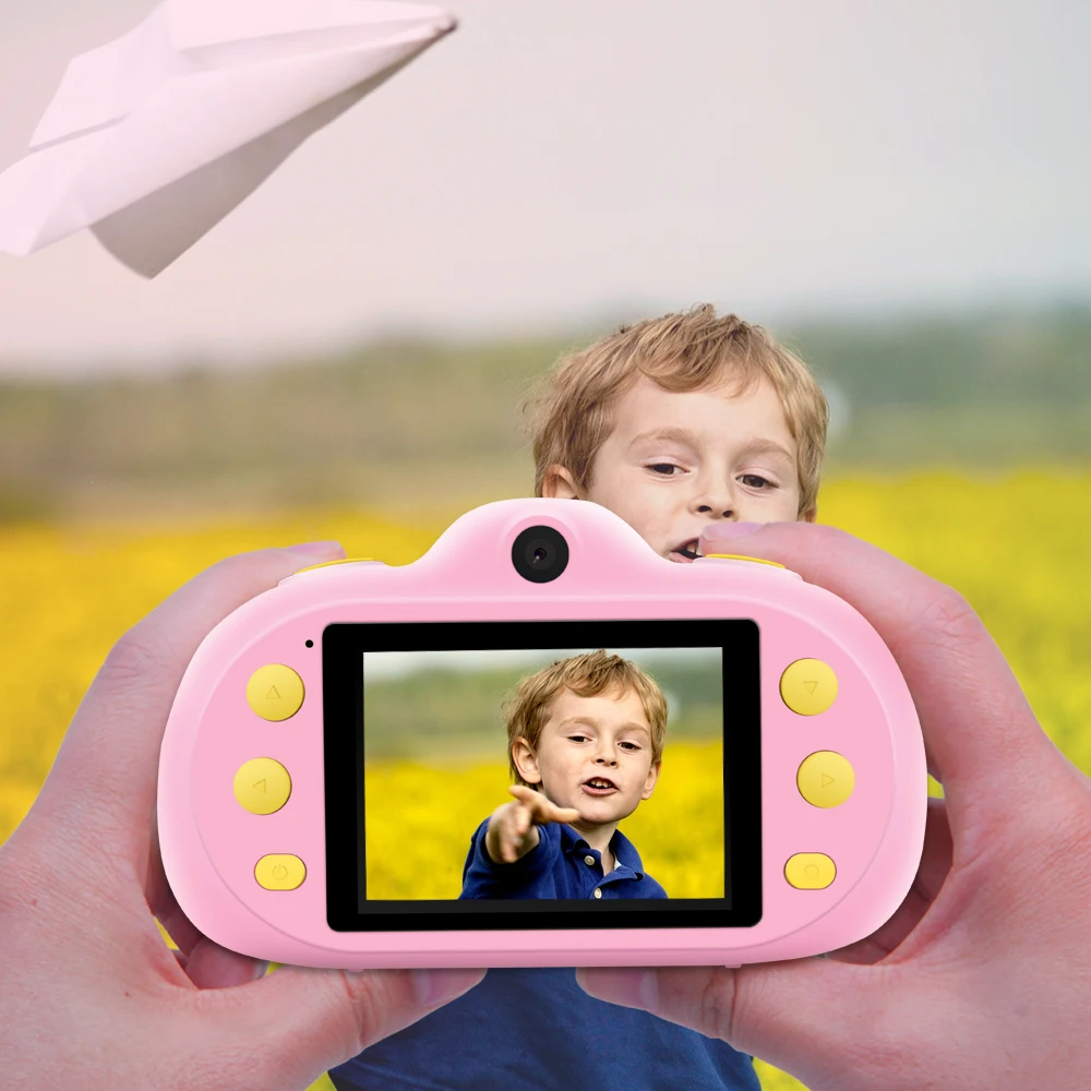 12MP 1080P HD детская камера, мини цифровая камера, 2,4 дюймов ЖК-экран, двойные линзы с фото-видео, MP3 режимы игры, детские игрушки