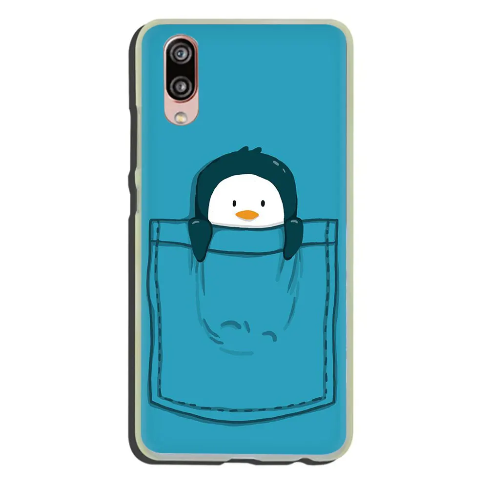 H8 Жесткий чехол для телефона с милым мультяшным пингвином для huawei P30 P20 P8 P9 P10 Lite Mini Pro P smart Plus - Цвет: H8