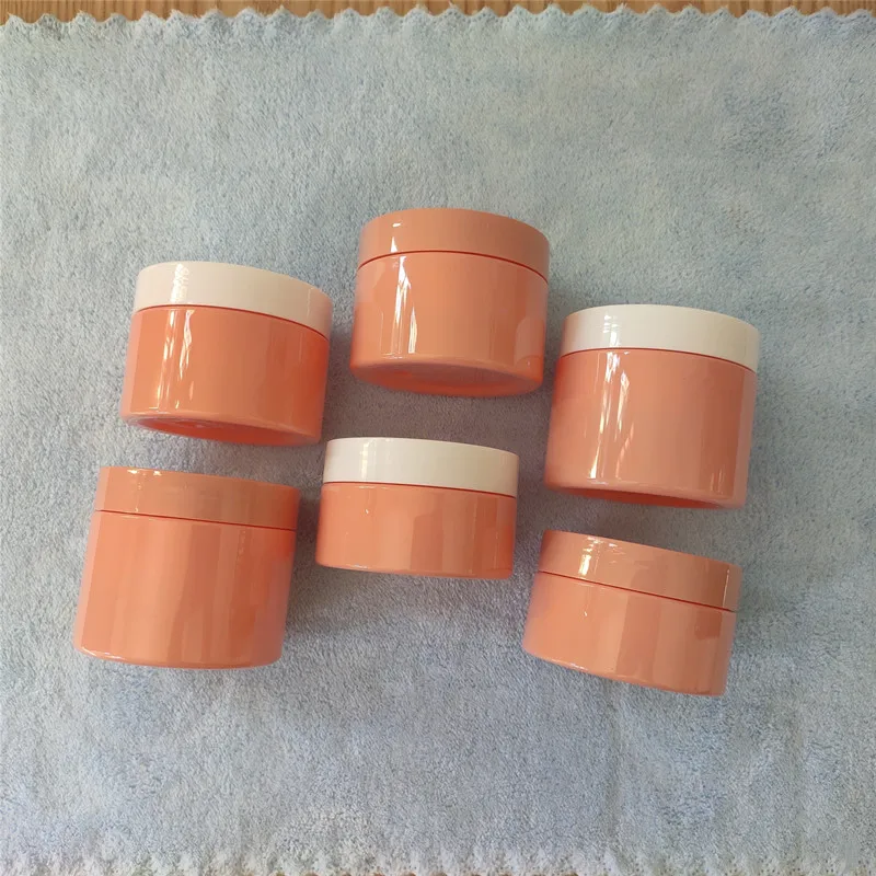 

Пластиковая оранжевая пустая банка для макияжа с пластиковой крышкой, многоразовые бутылки для образцов, дорожный Косметический Горшок дл...