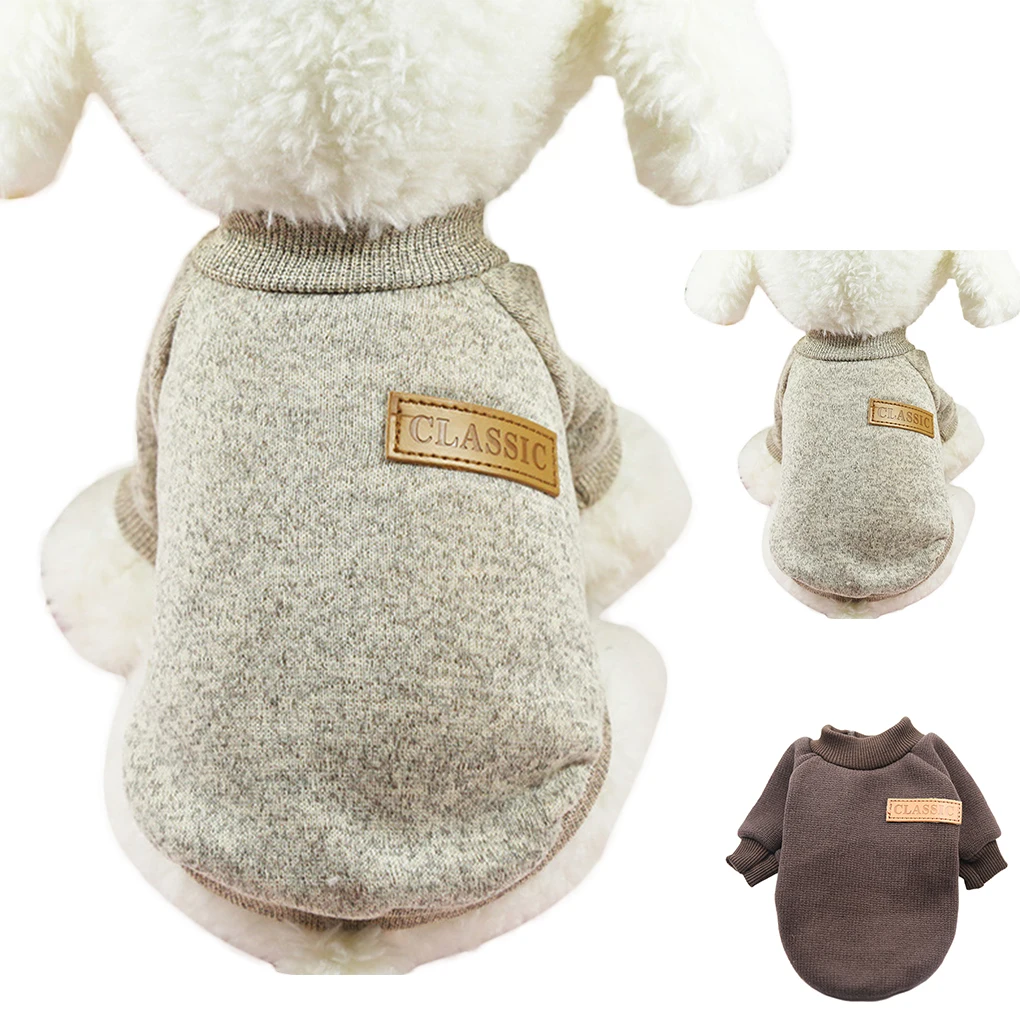 Зимняя теплая вязаная одежда для маленьких собак щенков кошек чихуахуа мягкий