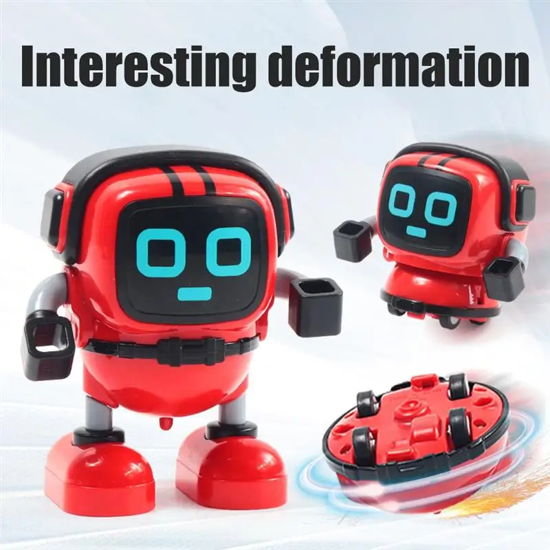 

DIY Robot Gyro Toy Mini Robot Pull Back Inertia Spinning Top Puzzle Robot Early Education Toy For Over 6 Years Old Children Gift