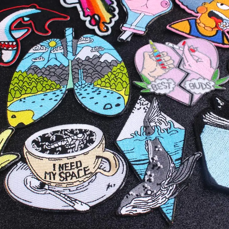 Банан Радуга нашивки на одежду Утюг вышитые нашивки-аппликация пикантные