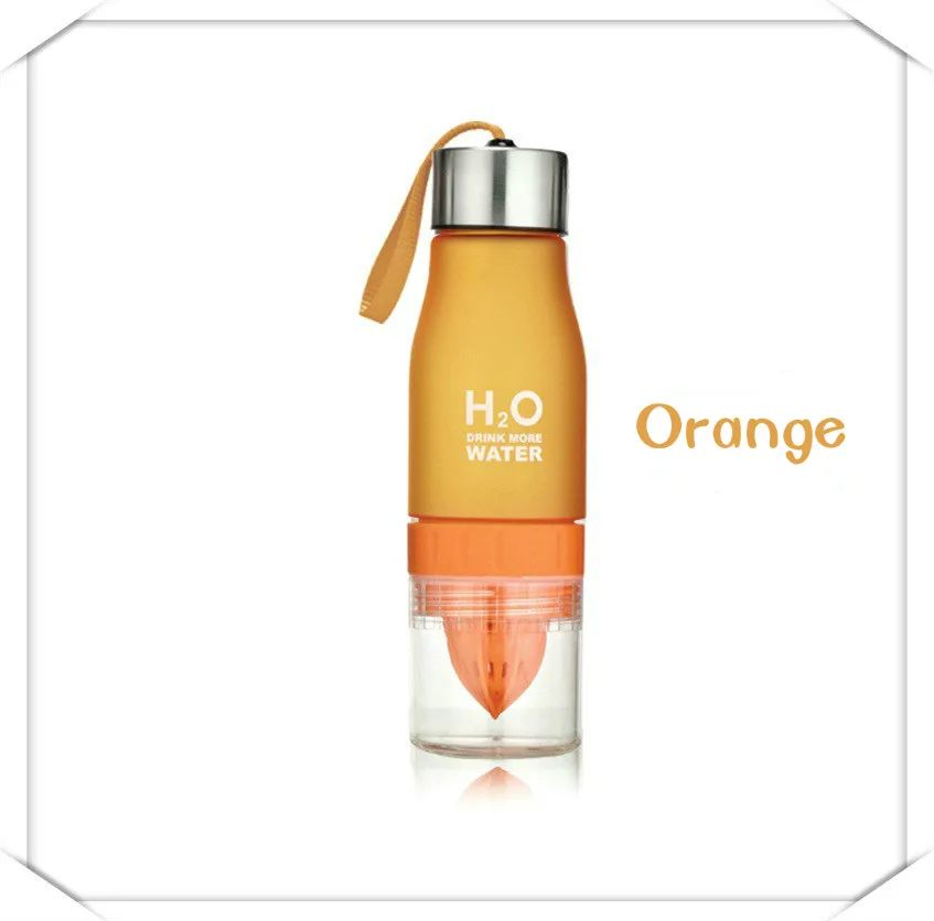 

New Xmas Gift 650ml Water Bottle Plastic Fruit Infusion Bottle Infuser Drink Outdoor Sports Juice lemon Portable Kettle