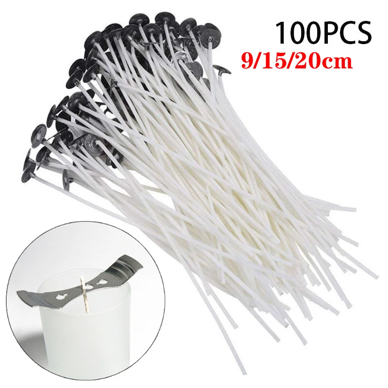 100 шт. 9/15/20 см Вощеные свечи с хлопковым сердечником сделай сам поставки вощеных